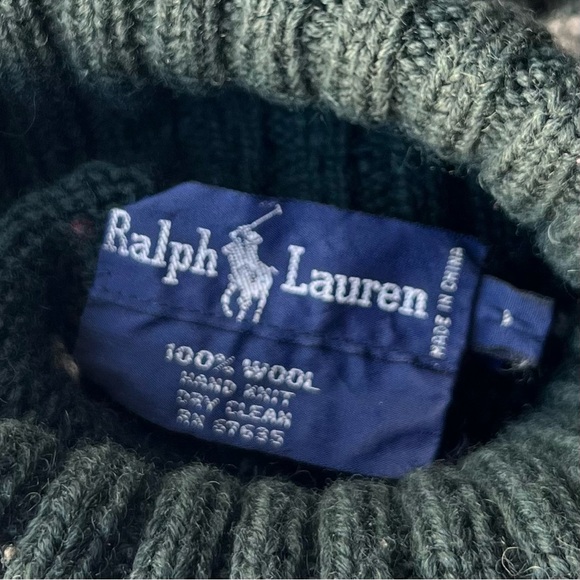 Ralph Lauren Vintage Wool Moose Nordic Turtleneck Sweater - Picture 5 of 7